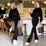 Welurowy komplet Willow czarny