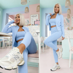 Komplet trzyczęściowy z masełka Morgan baby blue