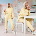 Komplet z masełka Verona pastelowy żółty