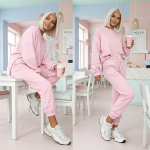 Komplet z masełka Verona pastelowy różowy