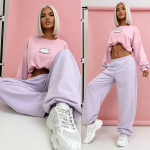 Komplet dresowy Duo fiolet-puder