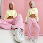 Komplet dresowy Duo puder-żółty