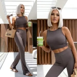Komplet z wiskozy Tropico mocca
