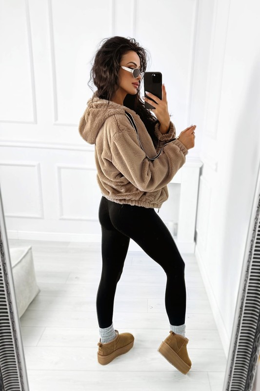 futerko damskie mocca