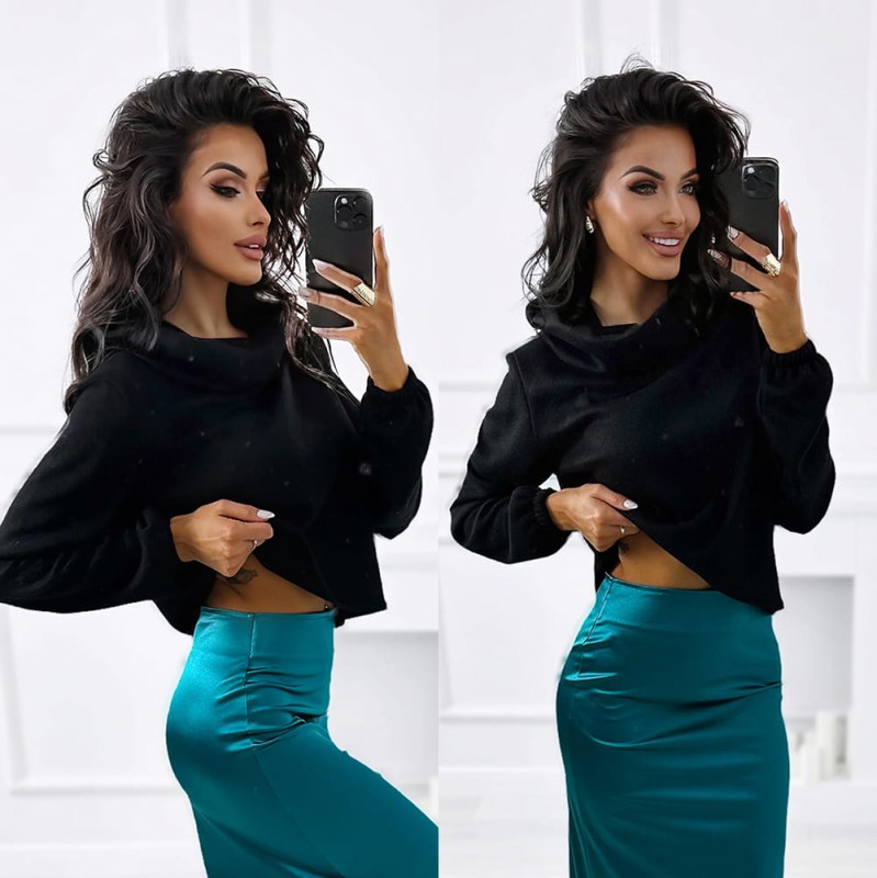 czarny sweter