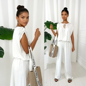 komplet z wiskozy ecru