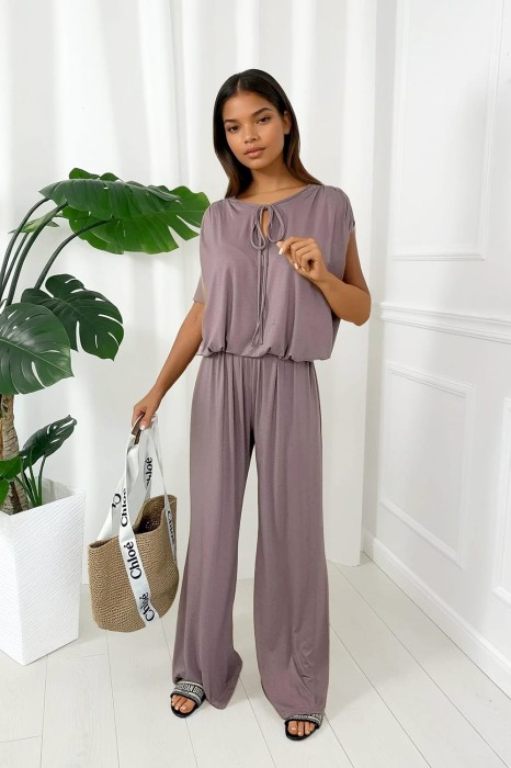 komplet z wiskozy mocca