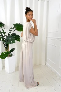 komplet z wiskozy beżowy