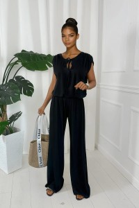 komplet z wiskozy czarny