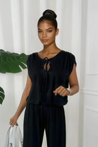 komplet z wiskozy czarny