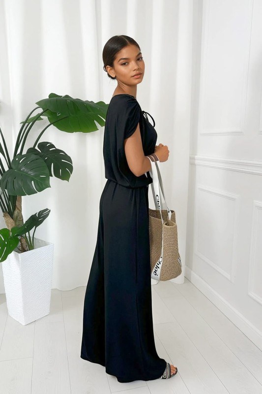 komplet z wiskozy czarny