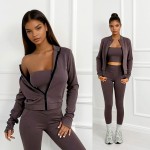 Komplet trzyczęściowy z masełka Morgan mocca