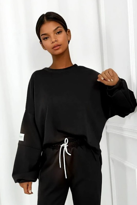 czarny dres z masełka