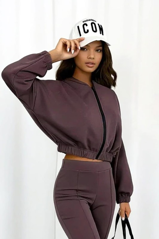 dres mocca spodnie dzwony i bluza