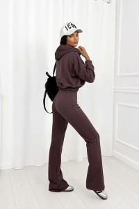 dres mocca spodnie dzwony i bluza