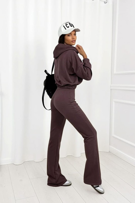 dres mocca spodnie dzwony i bluza