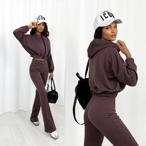 dres mocca spodnie dzwony i bluza