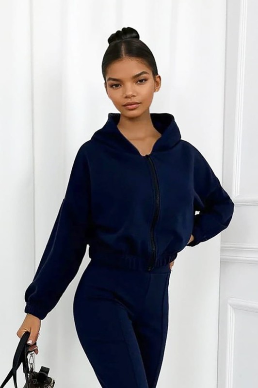 dres granatowy bluza i spodnie dzwony