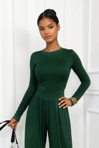 komplet z wiskozy butelkowa zieleń