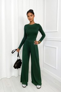 komplet z wiskozy butelkowa zieleń