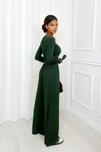 komplet z wiskozy butelkowa zieleń