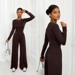 Komplet z wiskozy Taylor czekolada