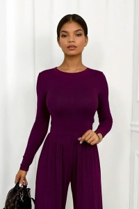 burgundowy komplet z wiskozy