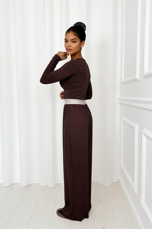 czekoladowy komplet z wiskozy