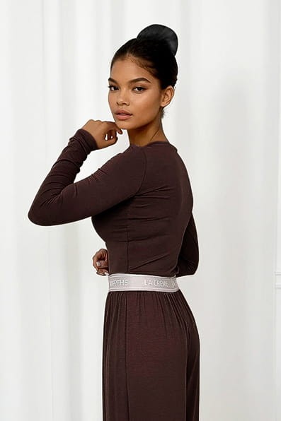 czekoladowy komplet z wiskozy