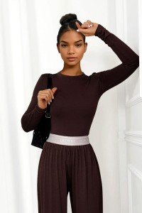 czekoladowy komplet z wiskozy