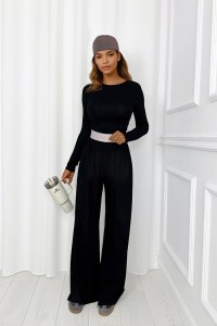 komplet z wiskozy czarny