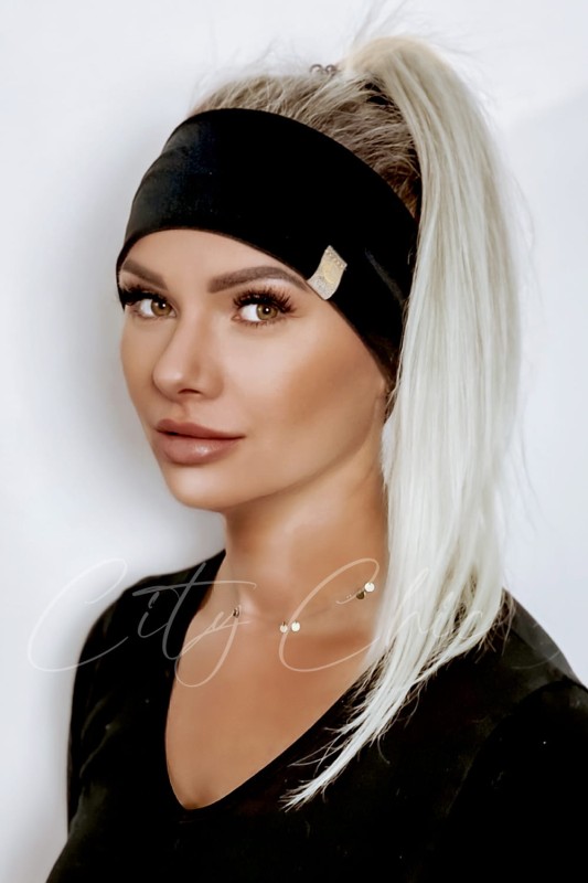 opaska velvet czarna