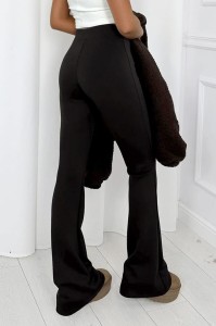 legginsy flare dzwony damskie czarne