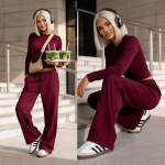 Komplet masełkowy Soft Touch bordowy